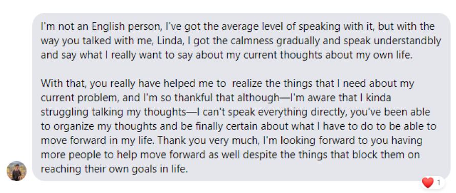 Testimonial life coaching Linda Pretorius